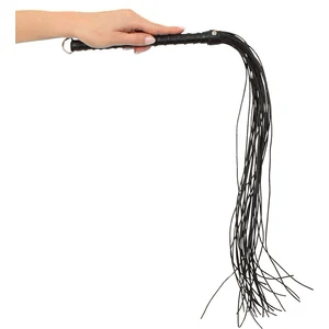 Flogger ZADO Din Piele 70 cm — Control Precis, Discret Negru