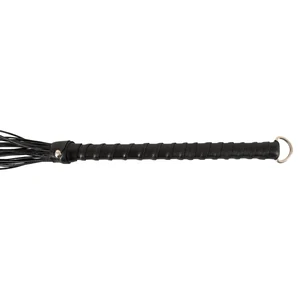 Flogger ZADO Din Piele 70 cm — Control Precis, Discret Negru