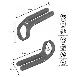 FUSHION Vibrating Couple Ring Albastru