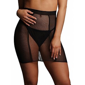 Fusta Le Desir High-Waist fishnet Negru S-L