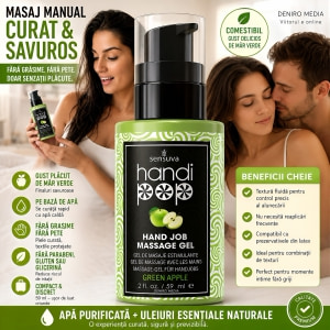 Gel Comestibil Masaj Sensuva HandiPop Măr Verde 59ml
