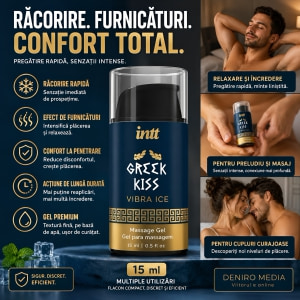 Gel Greek Kiss Relaxare Anală Efect Vibrație și Răcire 15ml