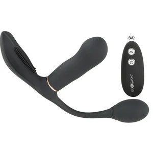 Stimulator Triplu Orgasm Clitoris Vaginal Anal Vibrator Cu Telecomanda Pentru Cuplu