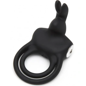 Happy Rabbit - Stimulating USB Rechargeable Rabbit Love Ring Negru Happy Rabbit - Stimulating USB Rechargeable Rabbit Love Ring Negru pe Denysa.ro
