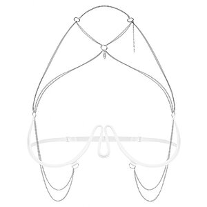Harness Bra Obsessive Lustique Alb pe Denysa.ro
