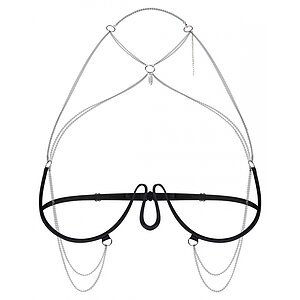 Harness Bra Obsessive Lustique Negru S-L