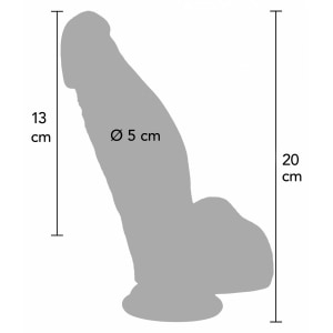 Hidden Desire Dildo Realist 18cm Ventuză Discretă