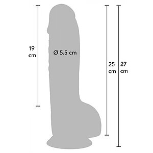 Hidden Desire dildo realist din PVC 25 cm, ergonomic