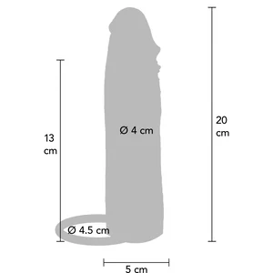 Hydrated Skin Penis Silicone Sleeve Vibrating 20 cm