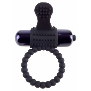 Inel cu Vibrații Fantasy C-Ringz Silicon Negru