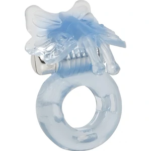 Inel Penis Basic Essentials Butterfly Enhancer Albastru pe Denysa.ro