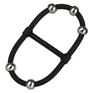 Inel Penis Beaded Dual Silicone Maximizer Negru