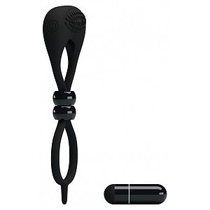 Inel Penis Cu Vibrații Pretty Love Locker Negru