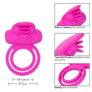 Inel Penis Dual Clitoris Flicker Enhancer Roz