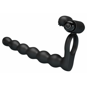 Inel Penis pentru Dublă Stimulare Hercules Negru pe Denysa.ro