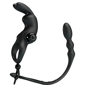 Inel Penis Pretty Love Vibration Negru pe Denysa.ro
