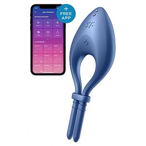 Inel Penis Satisfyer Bullseye Albastru pe Denysa.ro