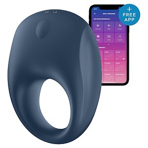 Inel Penis Satisfyer Strong One Albastru pe Denysa.ro