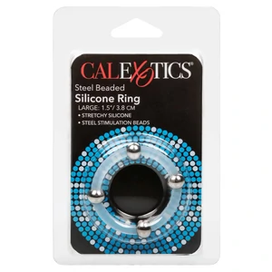 Inel Penis Steel Beaded Silicone Transparent