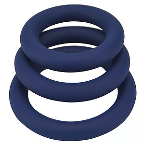 Inel Penis Thick Silicone 3 buc Albastru pe Denysa.ro