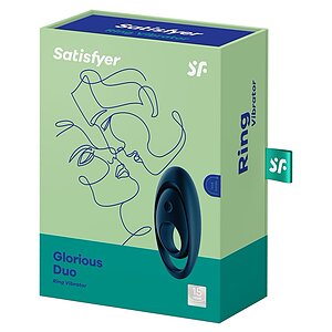 Inel Penis Vibrator Glorious Duo Albastru