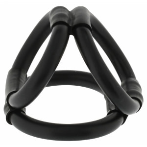 Inel Pentru Penis Tri3Ring Penis Cage Negru pe Denysa.ro