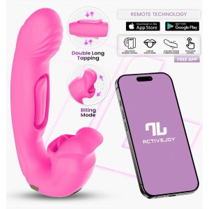 Vibrator App Control Stimulator Clitoridian cu Limbă Mușcătoare Roz pe Denysa.ro