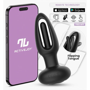 Dop Anal Cu Limbă Oscilantă Aplicație Smartphone Negru pe Denysa.ro