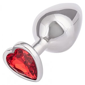Jewel Large Ruby Heart Plug Roșu pe Denysa.ro
