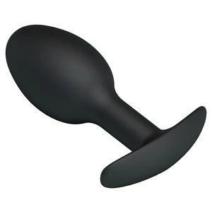Anal Plug Cu Bilă Grea În Interior Negru
