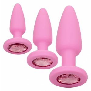 Kit Anal Plug Crystal Roz Kit Anal Plug Crystal Roz pe Denysa.ro
