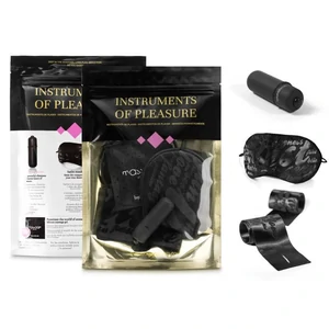 Kit Erotic Cu Masca Satin Si Legaturi Bijoux Indiscrets Kit Instruments Pleasure Mov Negru