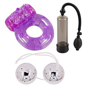 Kit Performanță și Plăcere: Pump, Bile și Inel pe Denysa.ro