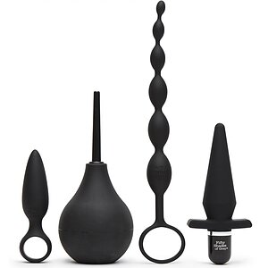 Kit Plug Anal Starter Pleasure Overload Negru pe Denysa.ro