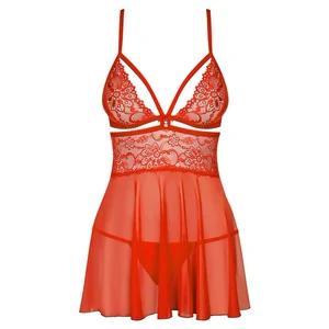 Lenjerie Babydoll Obsessive 838-BAB Roșu L-XL