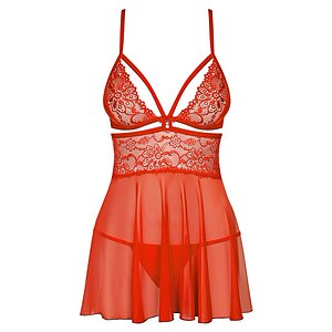 Lenjerie Babydoll Obsessive 838-BAB Roșu pe Denysa.ro