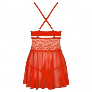 Lenjerie Babydoll Obsessive 838-BAB Roșu 2XL
