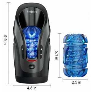 Leten King Of Pleasure Masturbator Automat cu Aspirație Negru