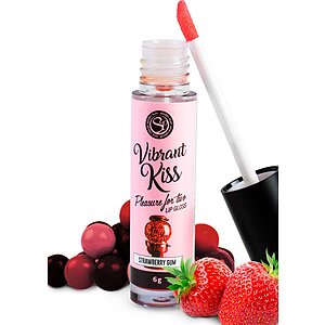 Stimulente Sex Femei Lip Gloss Vibrant Kiss Capsuni 6g