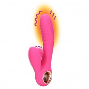 Loveline Rabbit Heat – Limbă Oscilantă, încălzire 19 cm Roz pe Denysa.ro