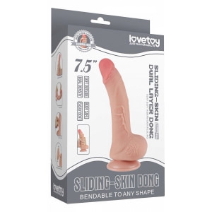 LoveToy Dildo Sliding-Skin 19.5 cm, Ø 3.5 cm - Realist