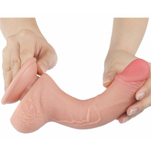 LoveToy Dildo Sliding-Skin 19.5 cm, Ø 3.5 cm - Realist