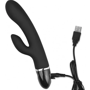 Lovetoy O-Sensual Clit Duo Climax, Vibrator 21 cm Negru