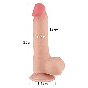 LoveToy Sliding Skin Dildo 20 cm Realist