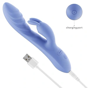 Lovetoy Swirl Vibrator Din silicon, 3+7, Reîncărcabil Mov