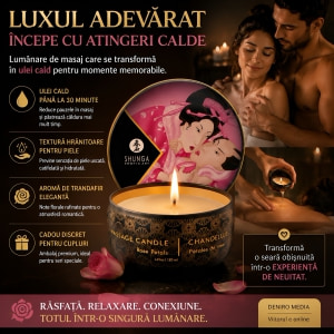 Lumânare Masaj Shunga Petale Trandafir