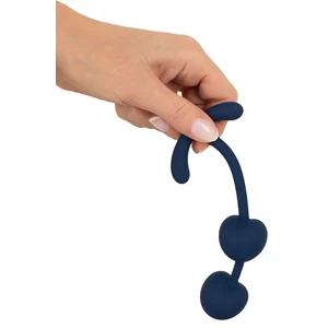 Magic Shiver Duo Bile Kegel — Silicon Catifelat 15,5 cm Albastru