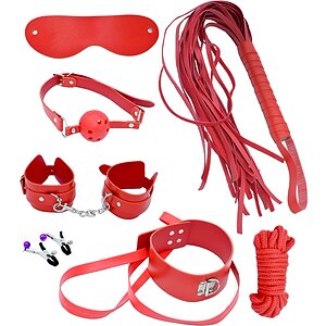 Mai No.75 7 Pieces Bondage Starter Kit Rosu