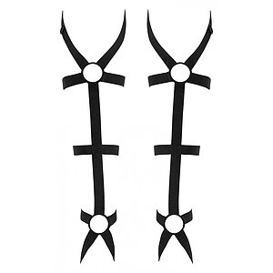 Manșete Leg Harness Obsessive Negru