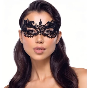 Masca Brodată Elegantă Cottelli Collection Unisize Negru pe Denysa.ro